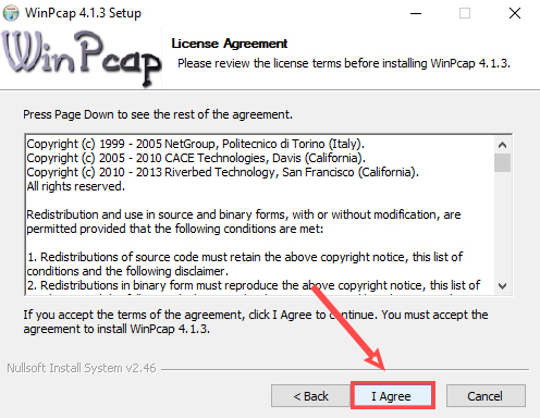 برنامج Winpcap